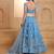 Mint Blue net sequin embroidered lehenga set with choli and dupatta
