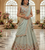 mint white floral embroidered lehenga with dupatta
