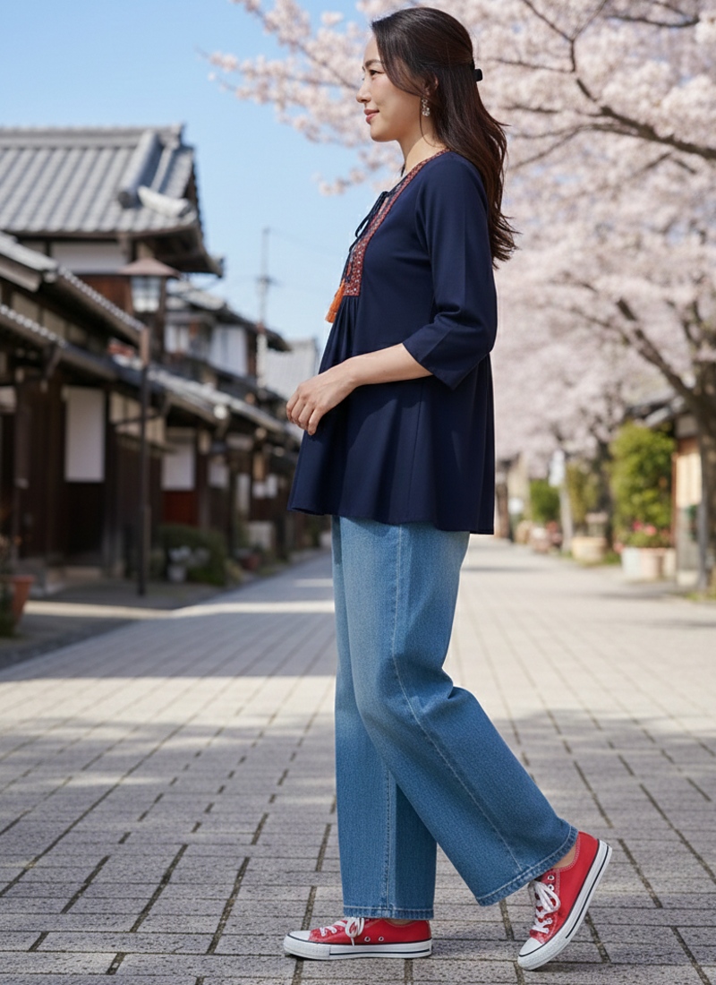 Women's Rayon Embroidered Blue Top | Handmade Block Solid Rayon Fabric Designer Tops & Tunics