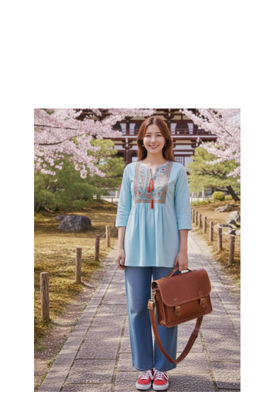 Indian ethnic women's rayon embroidered designer regular Sky Blue 3/4th sleeves & round neck top 3