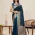blue art silk woven kanjivaram silk saree with blouses