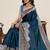 blue art silk woven kanjivaram silk saree with blouses