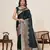 green art silk woven kanjivaram silk saree with blouses
