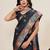 black art silk woven kanjivaram silk saree with blouses