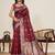 maroon art silk woven kanjivaram silk saree with blouses