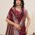 maroon art silk woven kanjivaram silk saree with blouses