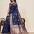 navy blue art silk woven kanjivaram silk saree with blouses