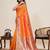 orange art silk woven kanjivaram silk saree with blouses