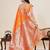 orange art silk woven kanjivaram silk saree with blouses