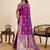 purple art silk woven kanjivaram silk saree with blouses