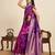 purple art silk woven kanjivaram silk saree with blouses