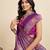purple art silk woven kanjivaram silk saree with blouses