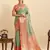 green art silk woven kanjivaram silk saree with blouses