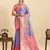 purple art silk woven kanjivaram silk saree with blouses
