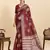 maroon art silk woven kanjivaram silk saree with blouses