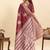 maroon art silk woven kanjivaram silk saree with blouses