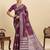 purple art silk woven kanjivaram silk saree with blouses