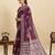 purple art silk woven kanjivaram silk saree with blouses