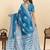 sky blue art silk woven kanjivaram silk saree with blouses