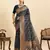 blue art silk woven kanjivaram silk saree with blouses