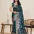 blue art silk woven kanjivaram silk saree with blouses