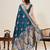 blue art silk woven kanjivaram silk saree with blouses