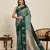 green art silk woven kanjivaram silk saree with blouses