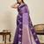 violet art silk woven kanjivaram silk saree with blouses