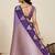 violet art silk woven kanjivaram silk saree with blouses