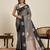 black art silk woven kanjivaram silk saree with blouses