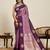 purple art silk woven kanjivaram silk saree with blouses