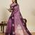 purple art silk woven kanjivaram silk saree with blouses