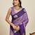 violet art silk woven kanjivaram silk saree with blouses