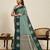 green art silk woven kanjivaram silk saree with blouses