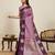 purple art silk woven kanjivaram silk saree with blouses