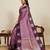 purple art silk woven kanjivaram silk saree with blouses