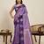 violet art silk woven kanjivaram silk saree with blouses