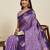 violet art silk woven kanjivaram silk saree with blouses
