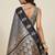 black art silk woven kanjivaram silk saree with blouses