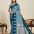 blue art silk woven kanjivaram silk saree with blouses