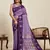 violet art silk woven kanjivaram silk saree with blouses