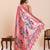 pink art silk woven kanjivaram silk saree with blouses