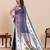 violet art silk woven kanjivaram silk saree with blouses