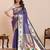 violet art silk woven kanjivaram silk saree with blouses