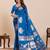 blue art silk woven kanjivaram silk saree with blouses