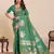green art silk woven kanjivaram silk saree with blouses