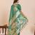 green art silk woven kanjivaram silk saree with blouses