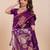purple art silk woven kanjivaram silk saree with blouses