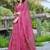 pink printed pure cotton pink saree with blouse