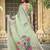 light_green printed pure cotton light green saree with blouse